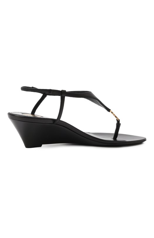Кожаные босоножки Cassandra Saint Laurent 825275/AADF1 Чёрный  825275/AADF1 Фото 5