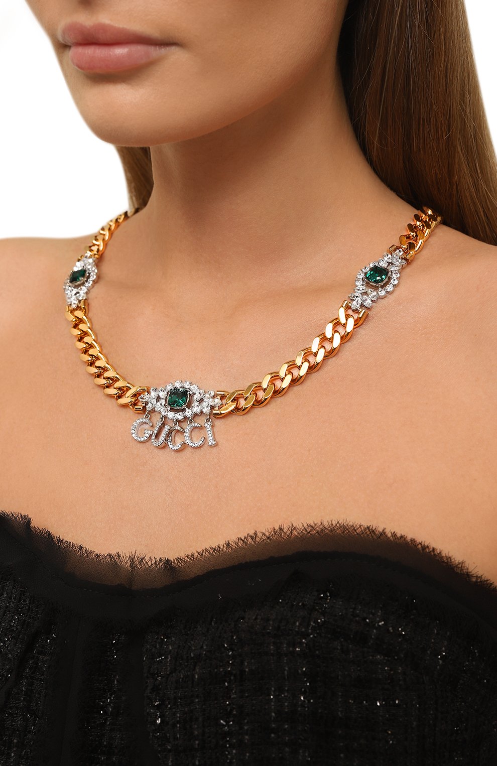 Колье GUCCI разноцветного цвета по цене 280800 руб., арт. 679989 IAAAL, фото 2 Колье GUCCI, арт. 679989 IAAAL, фото 2