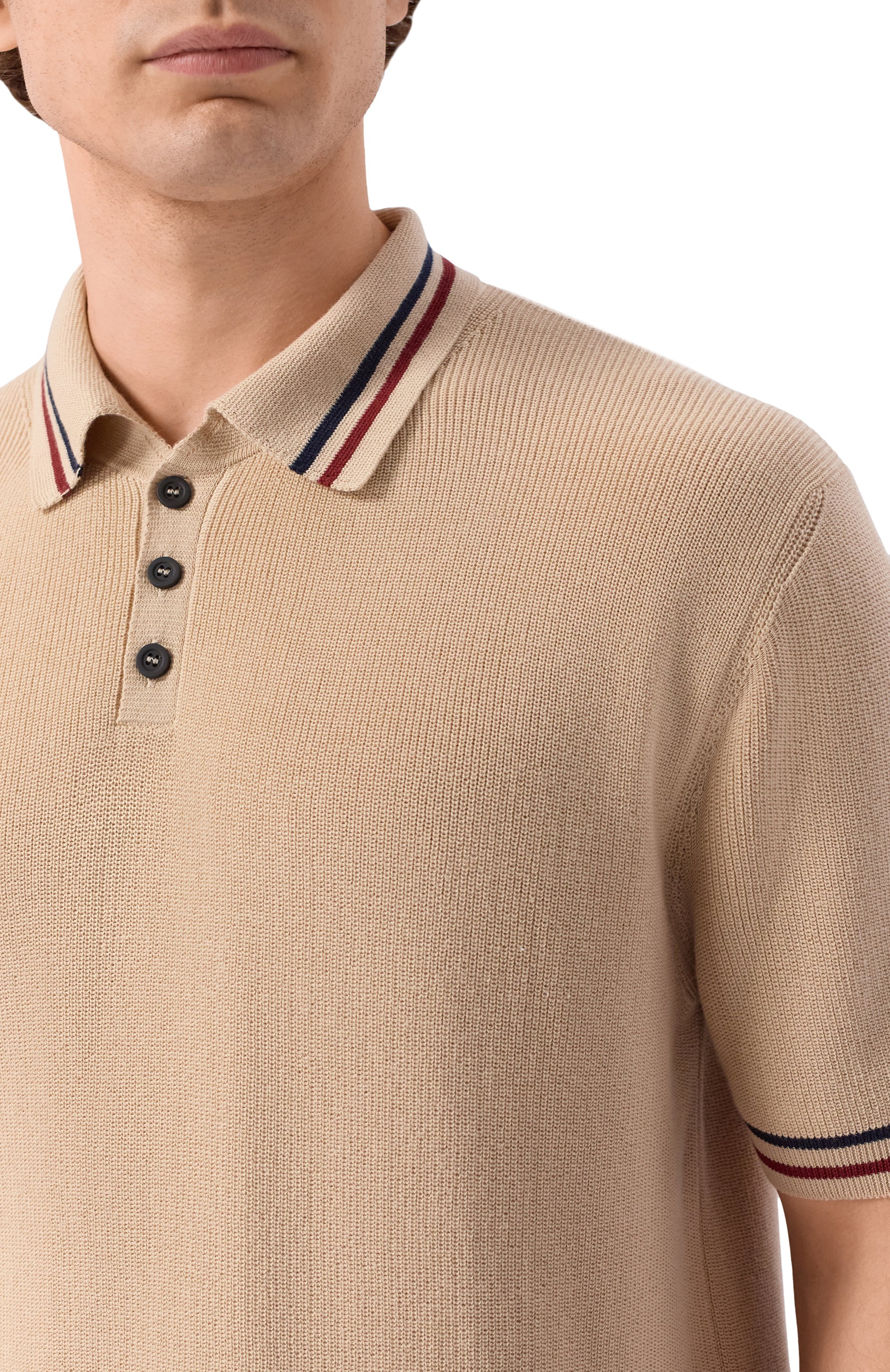 Хлопковое поло KITON бежевого цвета по цене 120500 руб., арт. UMM0737, фото 5 Хлопковое поло KITON, арт. UMM0737, фото 5