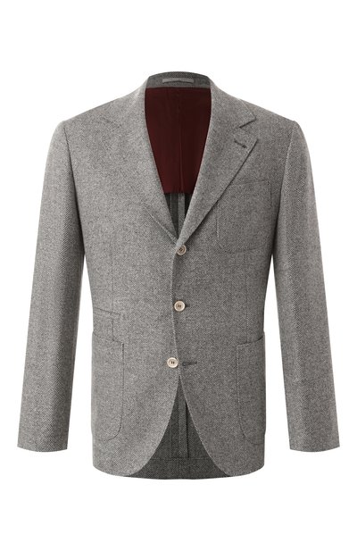 Мужской пиджак из шерсти и шелка BRUNELLO CUCINELLI, арт. MY4527BND