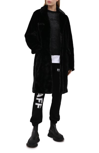 Шуба из экомеха RTA, арт. WF0FR-4036BLK, фото 2