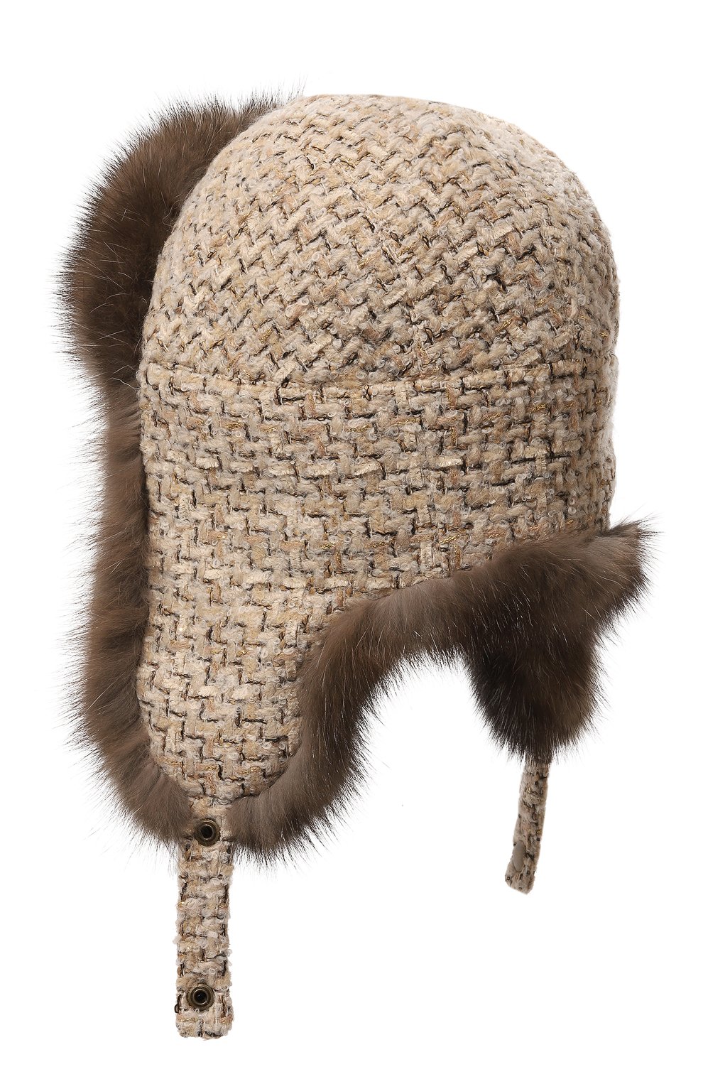 Шапка-ушанка из меха соболя BLACK SABLE, ар т. BS-005F11/MG, фото 3