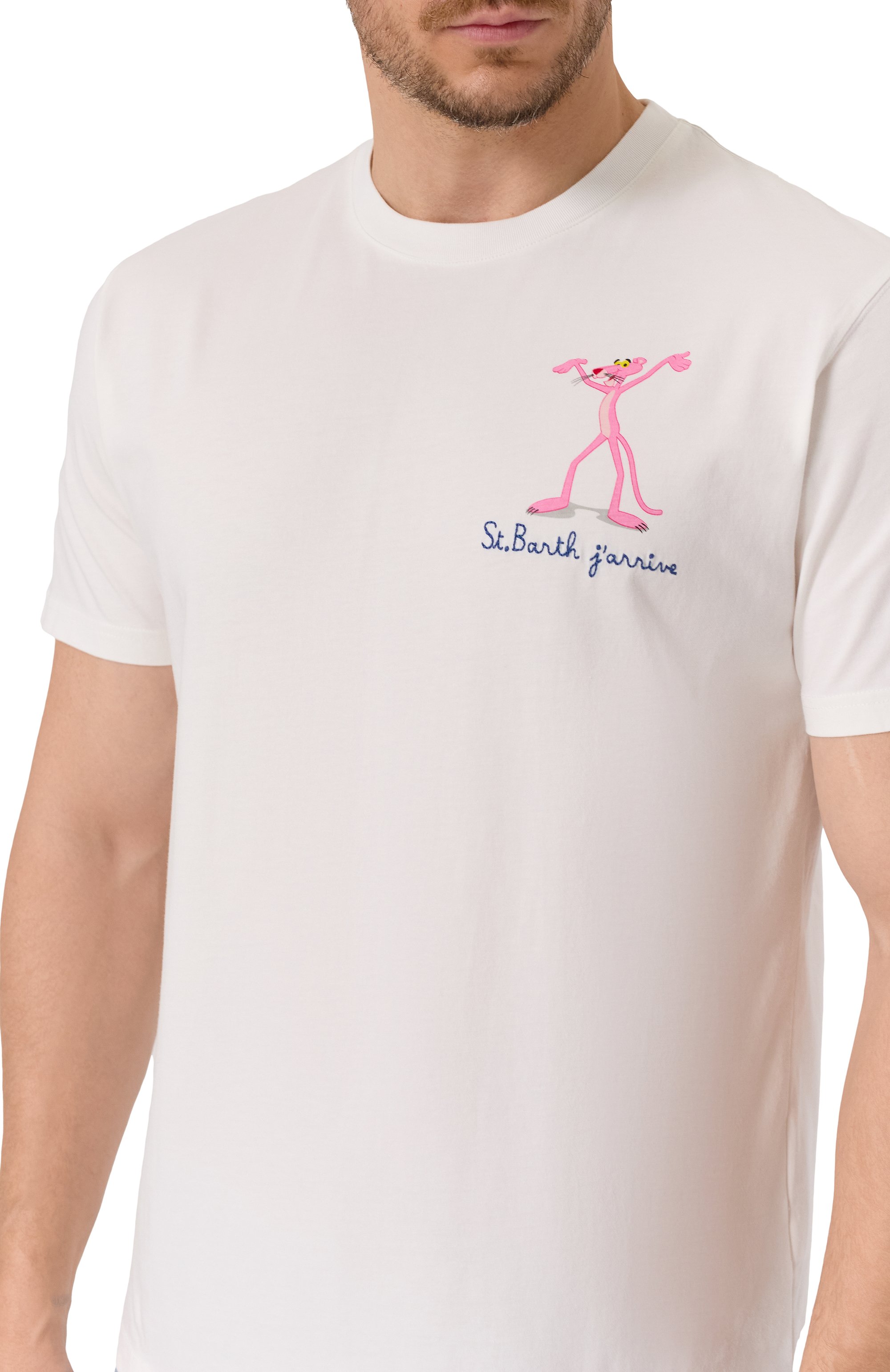 Хлопковая футболка MC2 SAINT BARTH белого цвета по цене 10750 руб., арт. STBM TSHIRT MAN/05390H, фото 5 Хлопковая футболка MC2 SAINT BARTH, арт. STBM TSHIRT MAN/05390H, фото 5