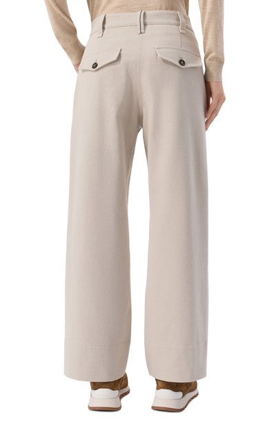 Брюки из хлопка и шерсти BRUNELLO CUCINELLI, арт. MP142P9036, фото 4