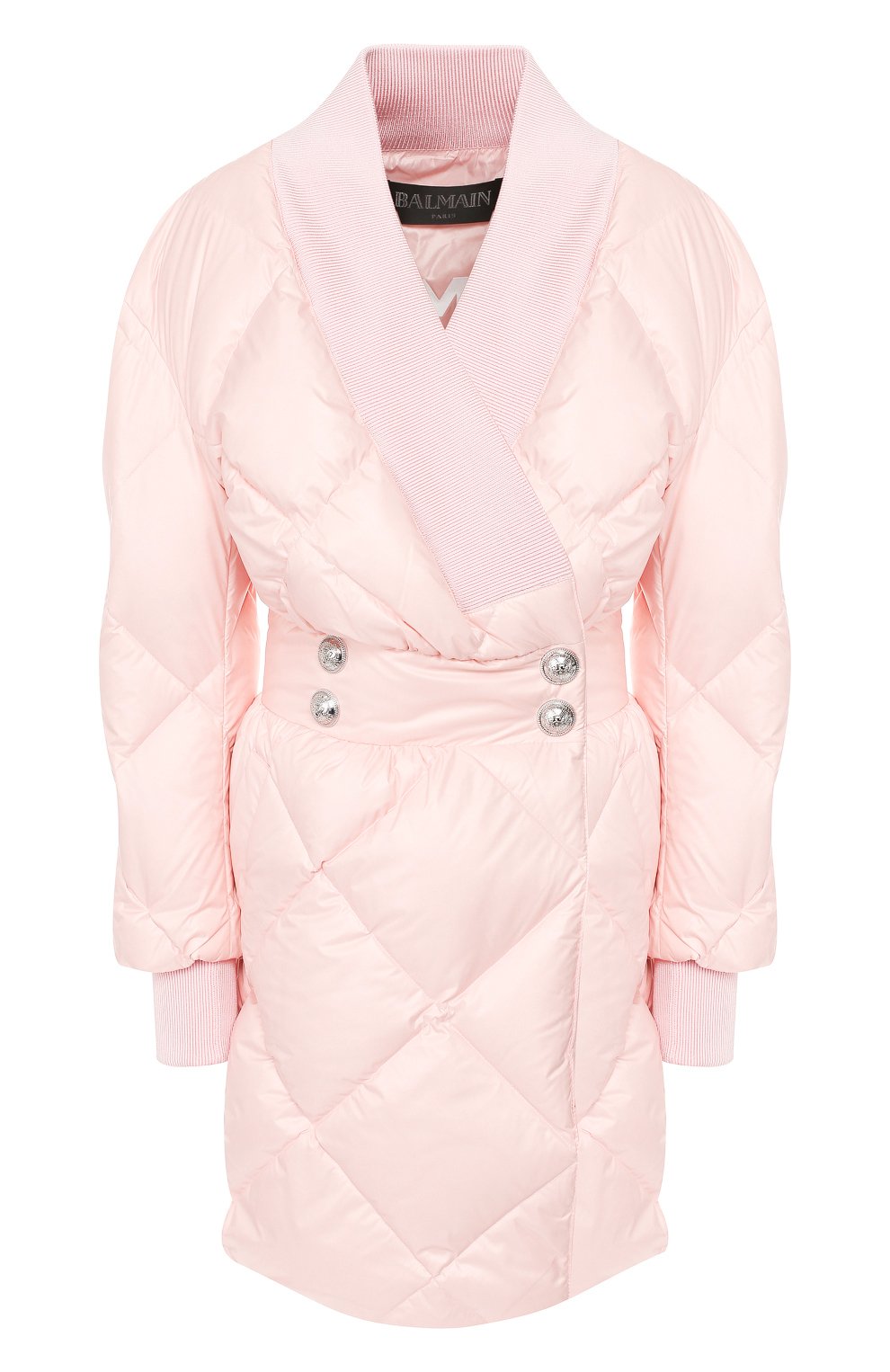 Утепленная куртка BALMAIN розового цвета по цене 358000 руб., арт. SF08672/X304, фото 1 Утепленная куртка BALMAIN, арт. SF08672/X304, фото 1