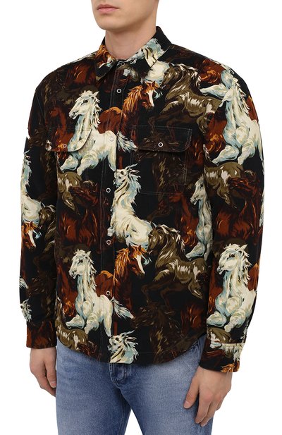 Хлопковая куртка-рубашка KENZO разноцветного цвета по цене 43600 руб., арт. FA65CH5059PF, фото 3 Хлопковая куртка-рубашка KENZO, арт. FA65CH5059PF, фото 3