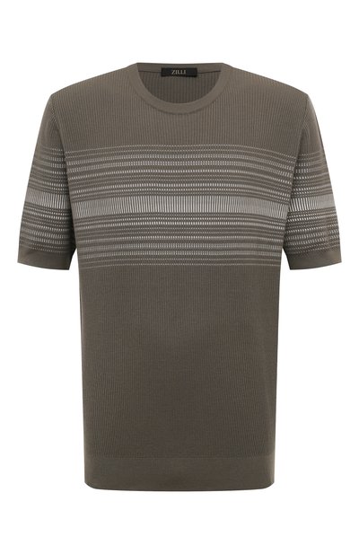 Мужской джемпер из хлопка и шелка ZILLI, арт. KRN002M0142VCC000