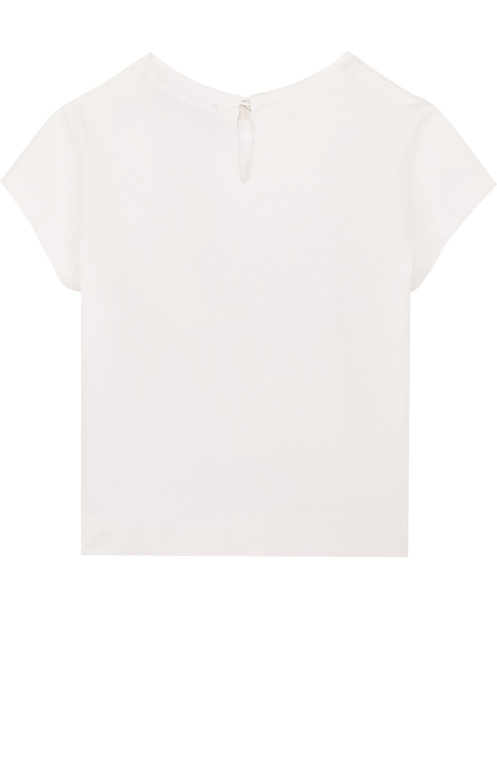 Хлопковая футболка с принтом и стразами MONNALISA, арт. 311611SU, фото 2