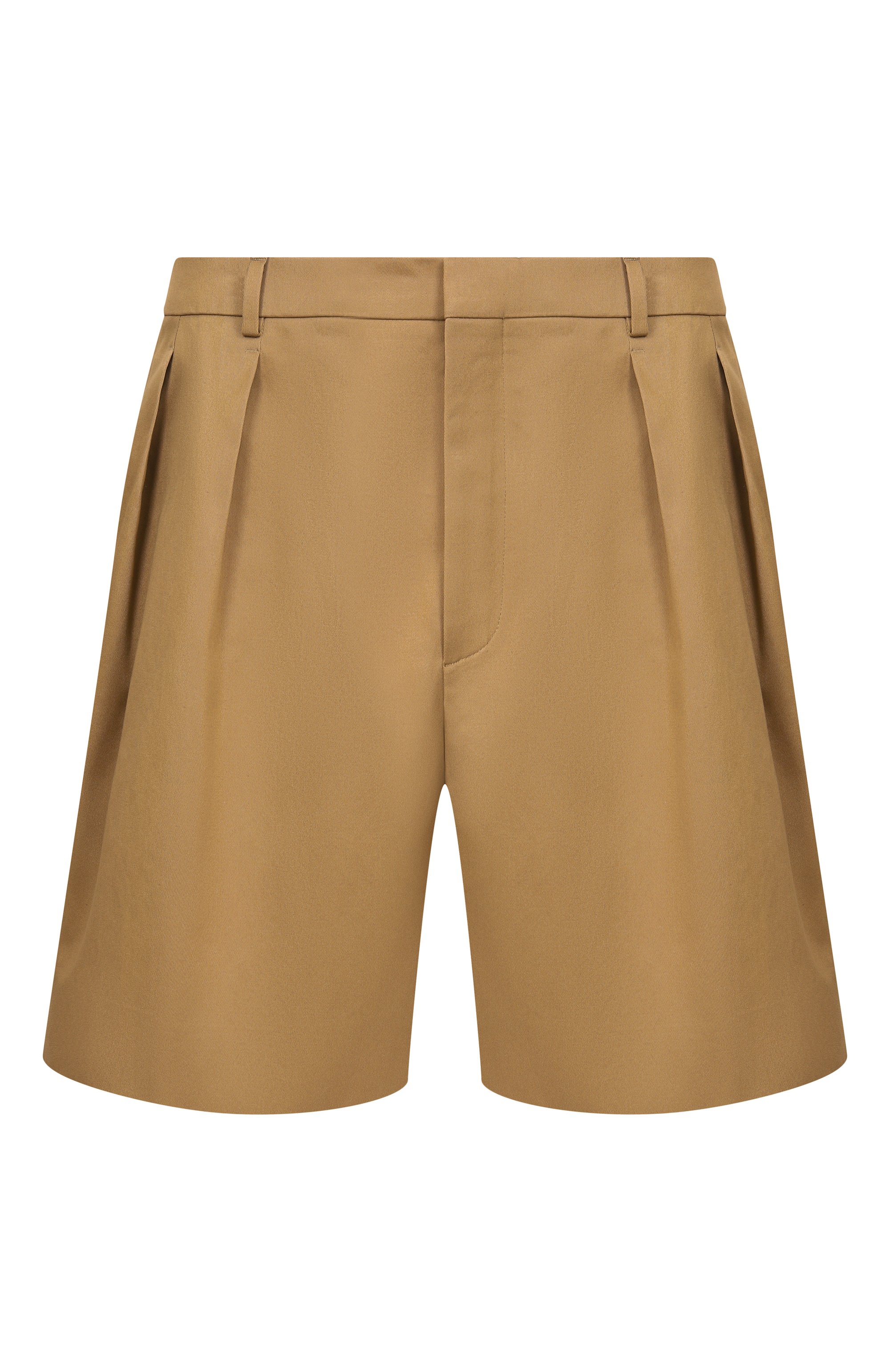 Хлопковые шорты SAINT LAURENT коричневого цвета по цене 191500 руб., арт. 860929/Y7I14, фото 1 Хлопковые шорты SAINT LAURENT, арт. 860929/Y7I14, фото 1