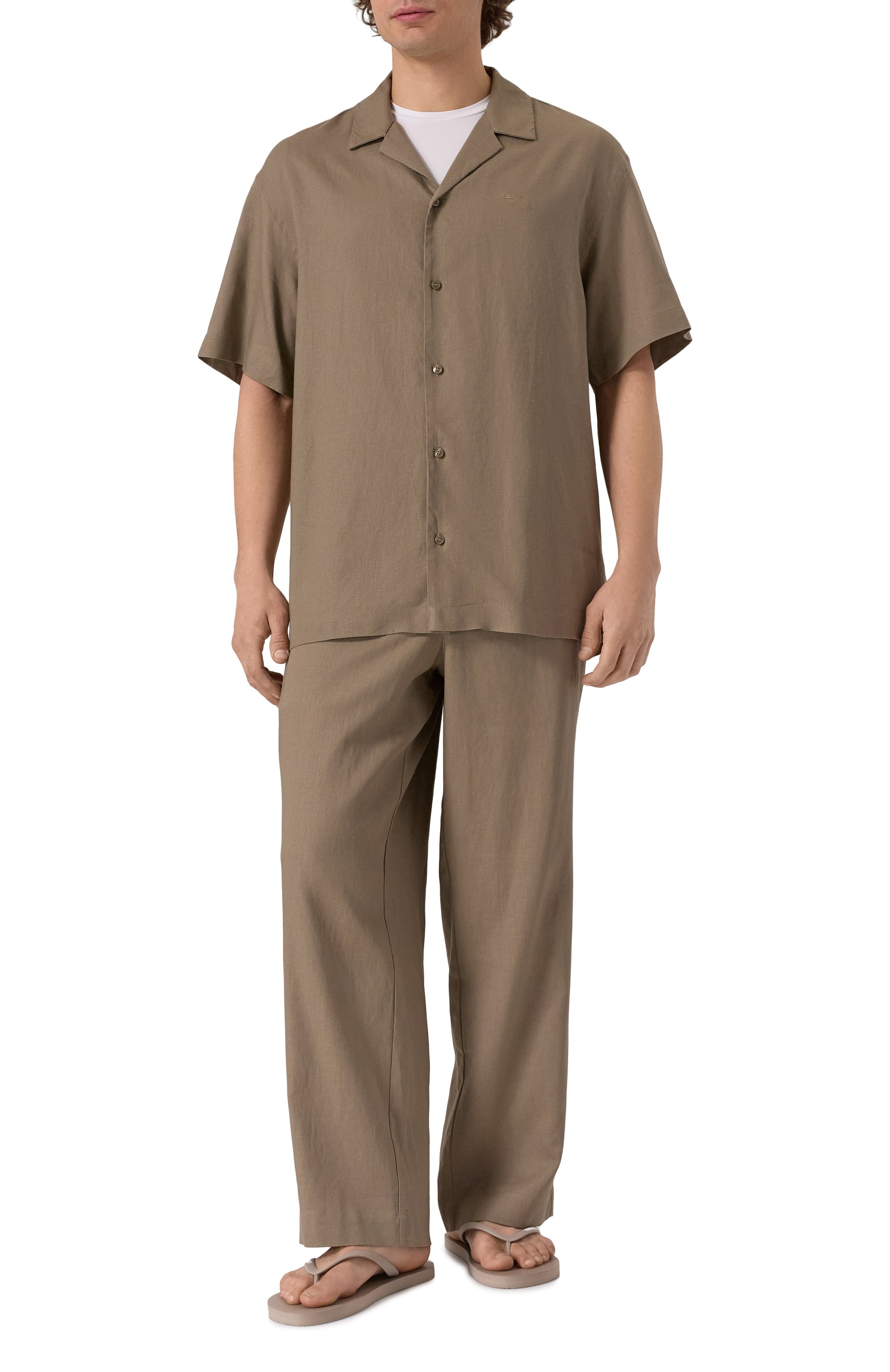 Брюки изо льна и вискозы EMPORIO ARMANI, арт. EM000586/AF12356, фото 2