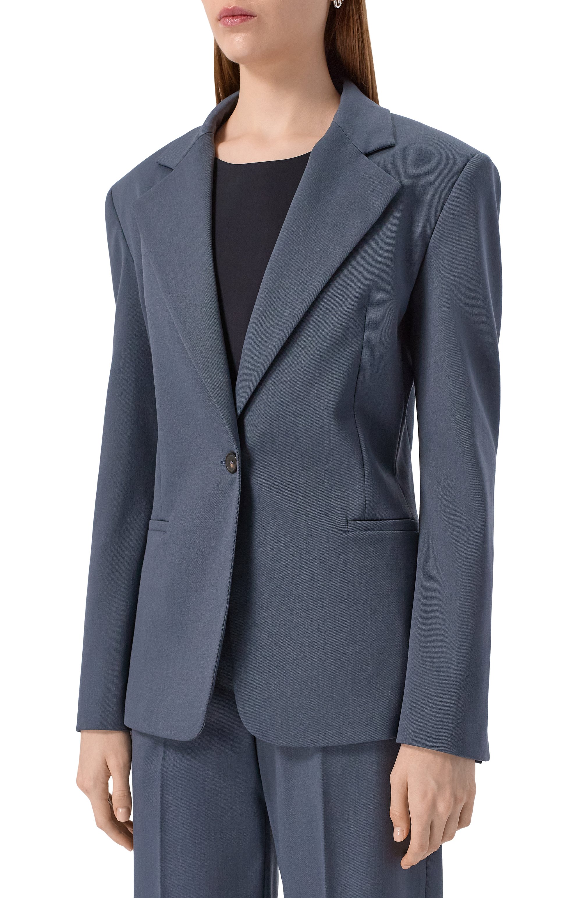 Жакет ERIKA CAVALLINI синего цвета по цене 79950 руб., арт. P5WH15, фото 3 Жакет ERIKA CAVALLINI, арт. P5WH15, фото 3