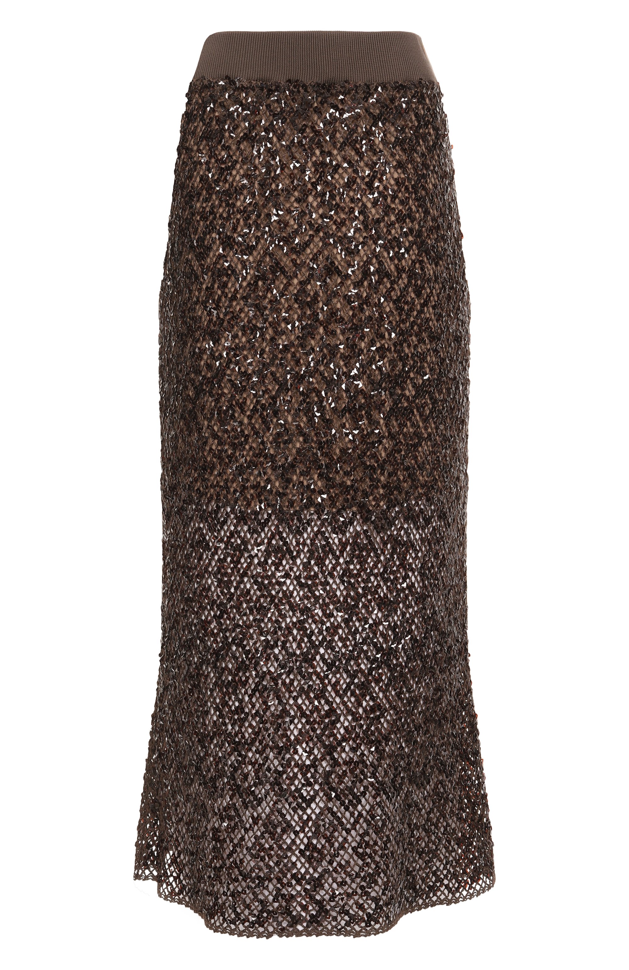 Юбка с отделкой пайе тками BRUNELLO CUCINELLI, арт. MRTR20989, фото 1