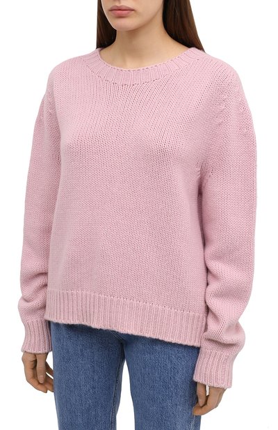 Кашемировый свитер LANVIN светло-розового цвета по цене 111000 руб., арт. RW-T0694M-MR06-H20, фото 3 Кашемировый свитер LANVIN, арт. RW-T0694M-MR06-H20, фото 3