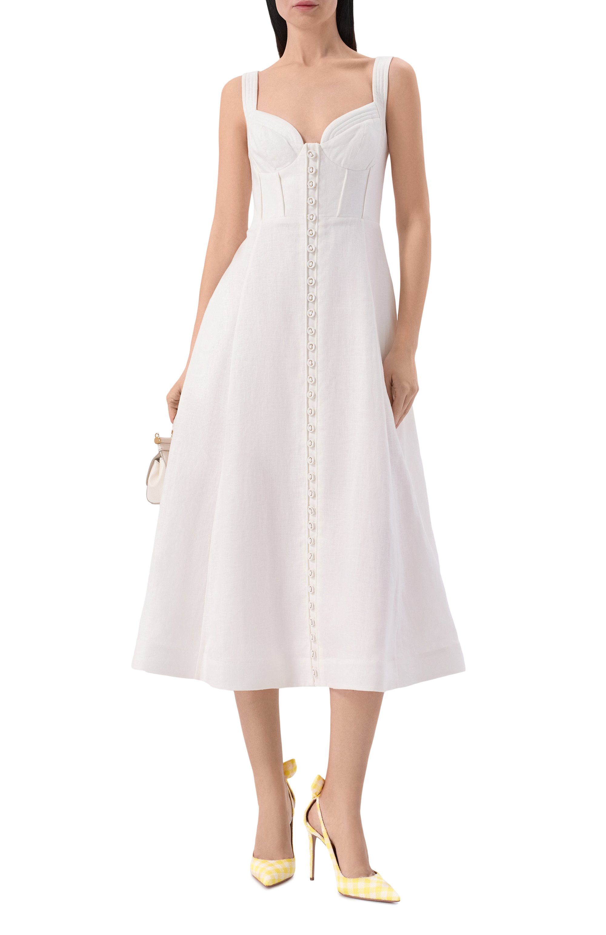 Текстильные туфли bow tie 105 AQUAZZURA, арт. DENHIGP0-PJQ-DIS, фото 3