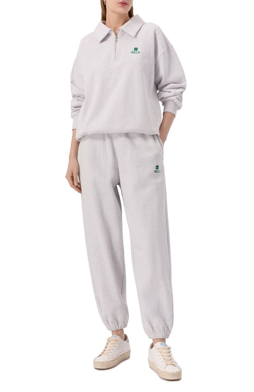 Хлопковый свитшот AECA WHITE AWCMFWBDTSSSO002C0.LIGHT GREY (M) Серый  AWCMFWBDTSSSO002C0.LIGHT GREY (M) Фото 2