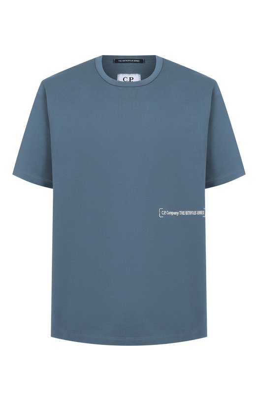 Хлопковая футболка C.P. Company 19CLTS052A006370W Голубой 19CLTS052A006370W