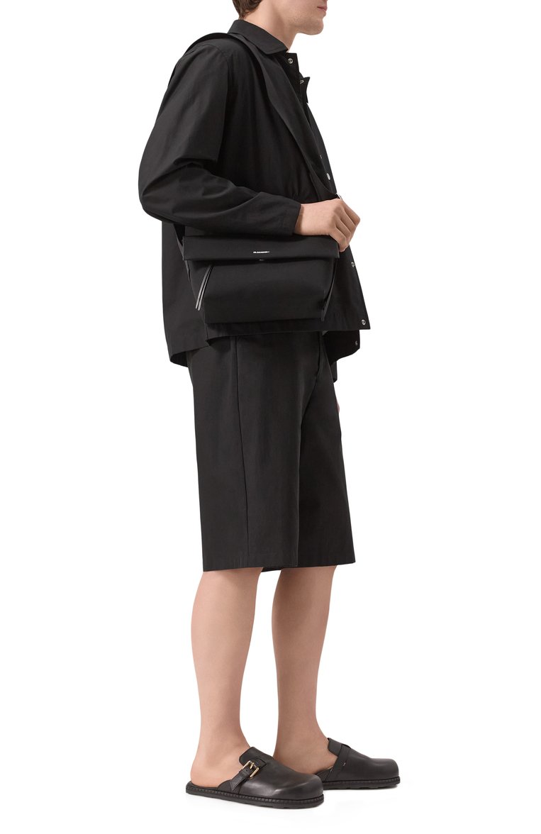 Мужская сумка utility medium JIL SANDER черного цвета, арт. J49WG0003/P6647 | Фото 7 (Материал: Текстиль; Размер: medium; Ремень/цепочка: На ремешке)