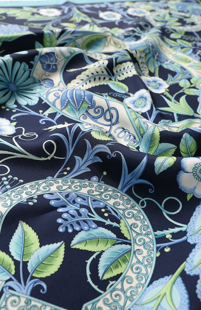 Шелковый платок FERRAGAMO голубого цвета по цене 23320 руб., арт. Z-0706693, фото 2 Шелковый платок FERRAGAMO, арт. Z-0706693, фото 2