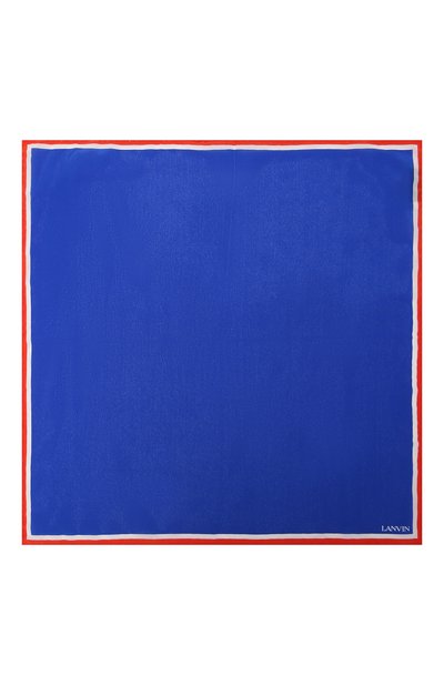 Шелковый платок LANVIN синего цвета по цене 6405 руб., арт. 3803/HANDKERCHIEF, фото 3 Шелковый платок LANVIN, арт. 3803/HANDKERCHIEF, фото 3