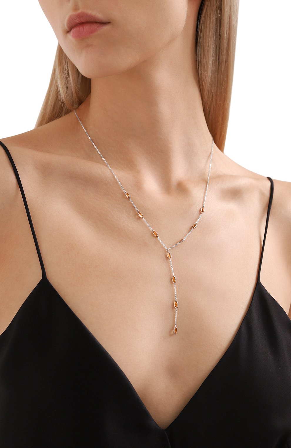Цепочка-лариат с цитринами SECRETS JEWELRY, арт. ЦЛЦС00098, фото 2