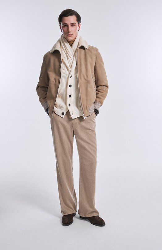 Кардиган из шерсти и кашемира Andrea Campagna M5625-6145FB Кремовый  M5625-6145FB Фото 6