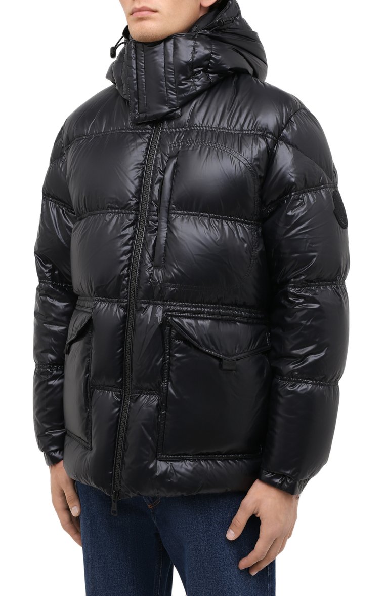 Мужская пуховик 2 moncler 1952 MONCLER GENIUS черного цвета, арт. F2-092-1B521-00-68950 | Фото 4 (Рукава: Длинные; Материал утеплителя: Пух и перо; Материал внешний: Синтетический материал; Материал подклада: Синтетический материал; Мужское Кросс-КТ: Пуховик-верхняя одежда, Верхняя одежда, пуховик-короткий; Стили: Кэжуэл; Кросс-КТ: Пуховик, Куртка; Материал сплава: Проставлено; Драгоценные камни: Проставлено)