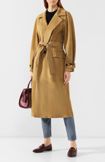 Кожаное пальто GOLDEN GOOSE DELUXE BRAND бежевого цвета по цене 183000 руб., арт. G34WP098.P1, фото 2 Кожаное пальто GOLDEN GOOSE DELUXE BRAND, арт. G34WP098.P1, фото 2