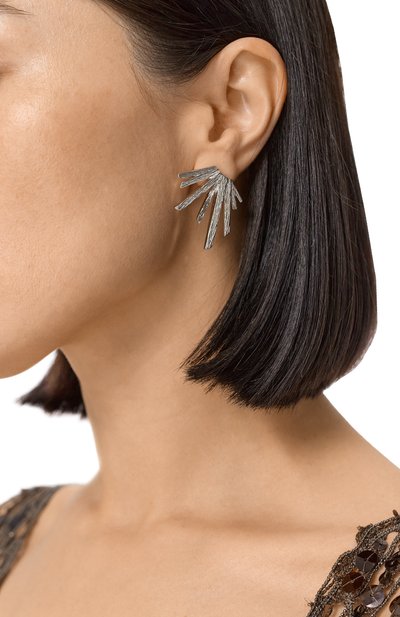 Серьги rays SEVENWORLDS серебряного цвета по цене 22100 руб., арт. SW706/2, фото 2 Серьги rays SEVENWORLDS, арт. SW706/2, фото 2