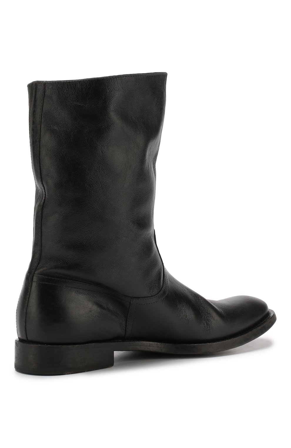 Кожаные сапоги на молнии с внутренней меховой отделкой SAINT LAURENT, арт. 534702/0RT00, фото 4