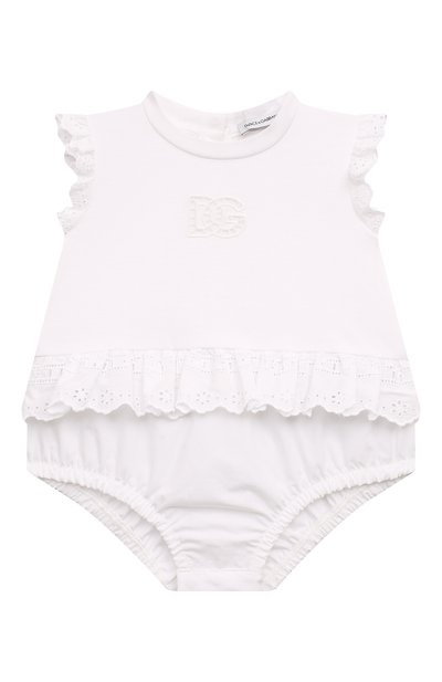 Хлопковое боди DOLCE & GABBANA, арт. L2J0W6/G7B7K