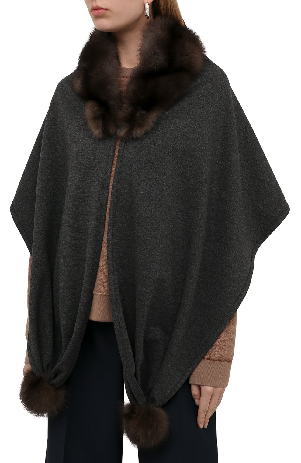 Капюшон с мехом соболя VICTORIA KUSENKOVA, арт. 199303586548, фото 3