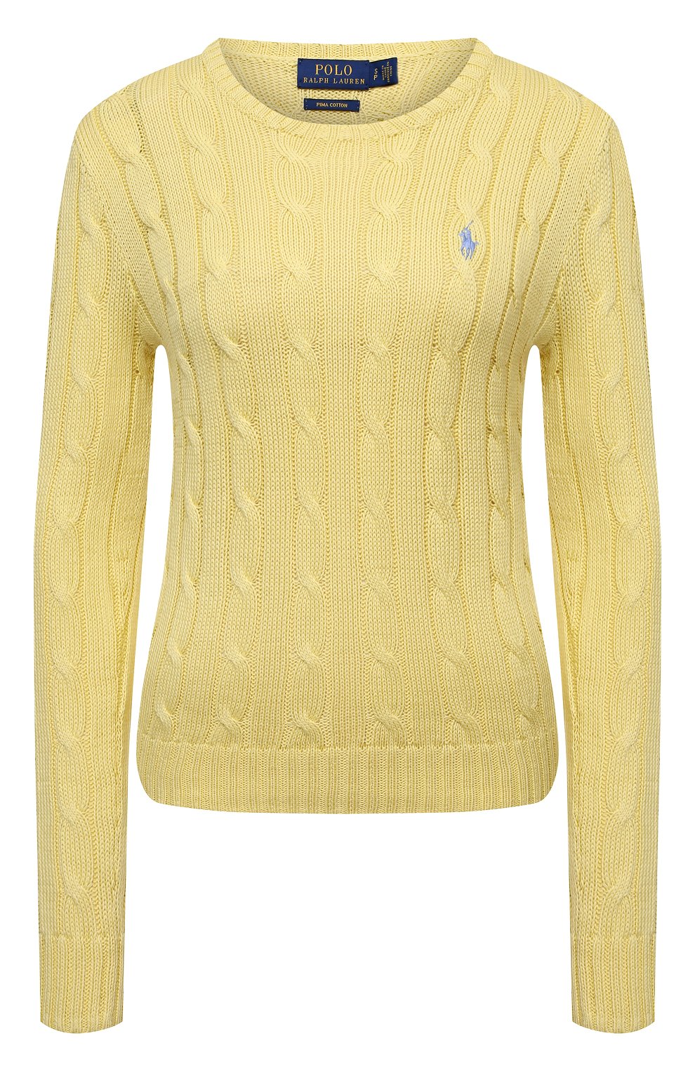 Хлопковый пуловер POLO RALPH LAUREN желтого цвета по цене 19650 руб., арт. 211580009, фото 1 Хлопковый пуловер POLO RALPH LAUREN, арт. 211580009, фото 1