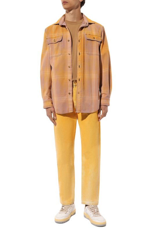 Хлопковая рубашка Notsonormal Оранжевый, фото 2