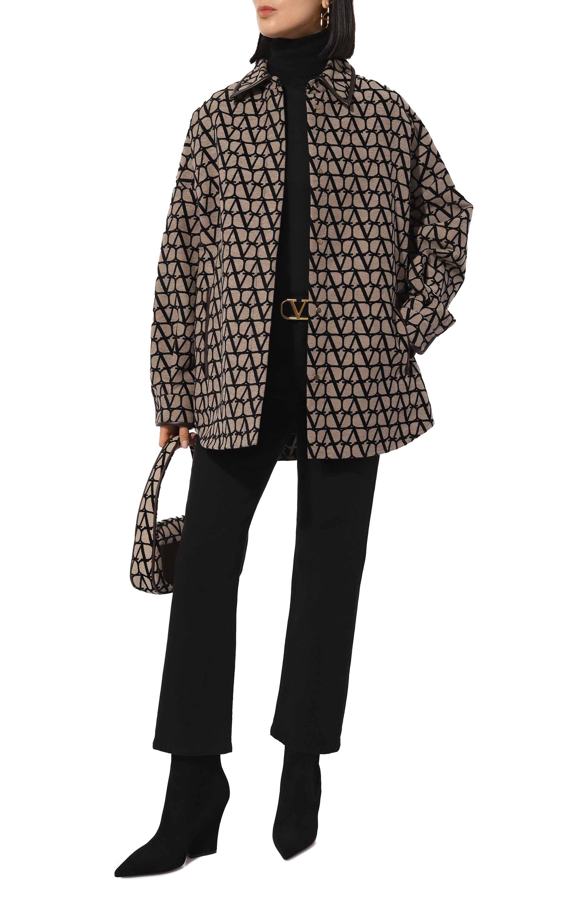 Замшевые ботильоны  vlogo lockette VALENTINO, арт. 5W0S0KS9/IMF, фото 2