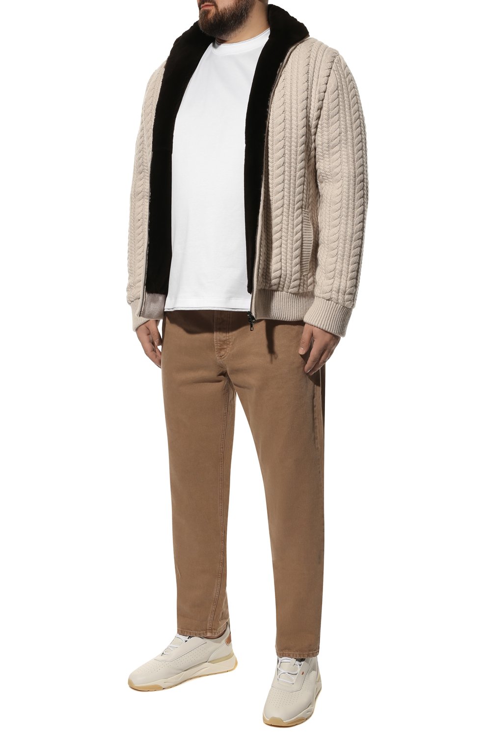 Кашемировый бомбер с меховой подкладкой ANDREA CAMPAGNA, арт. 21U266-XCNMER/58-60, фото 2