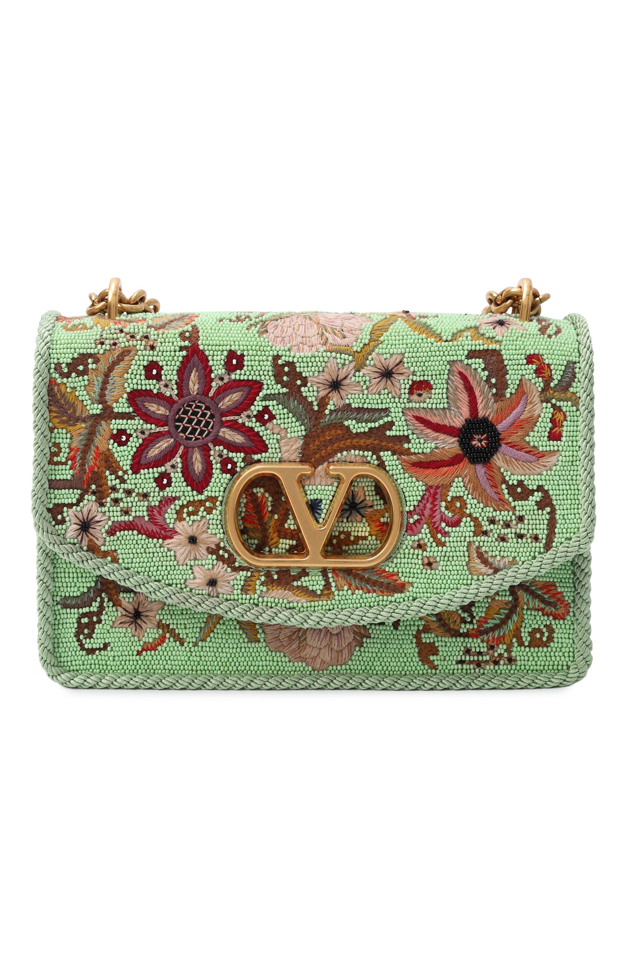 Сумка vain VALENTINO светло-зеленого цвета по цене 1045000 руб., арт. 8W2B0R16/FNB, фото 1 Сумка vain VALENTINO, арт. 8W2B0R16/FNB, фото 1