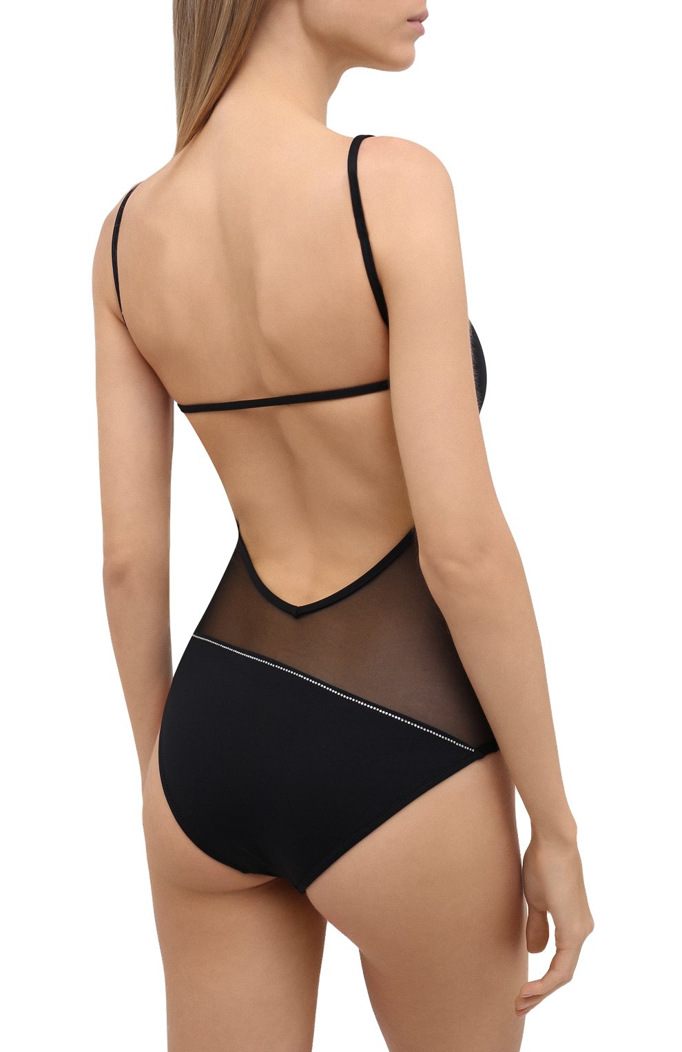 Слитный купальник с прозрачными вставками и стразами  NATAYAKIM, арт. NY-013/18, фото 3