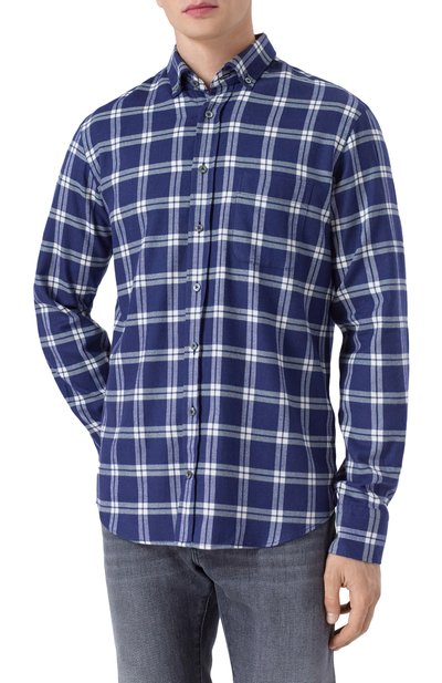 Рубашка из хлопка и лиоцелла VAN LAACK темно-синего цвета по цене 42500 руб., арт. VL-R0Y-PSFK/156631, фото 3 Рубашка из хлопка и лиоцелла VAN LAACK, арт. VL-R0Y-PSFK/156631, фото 3