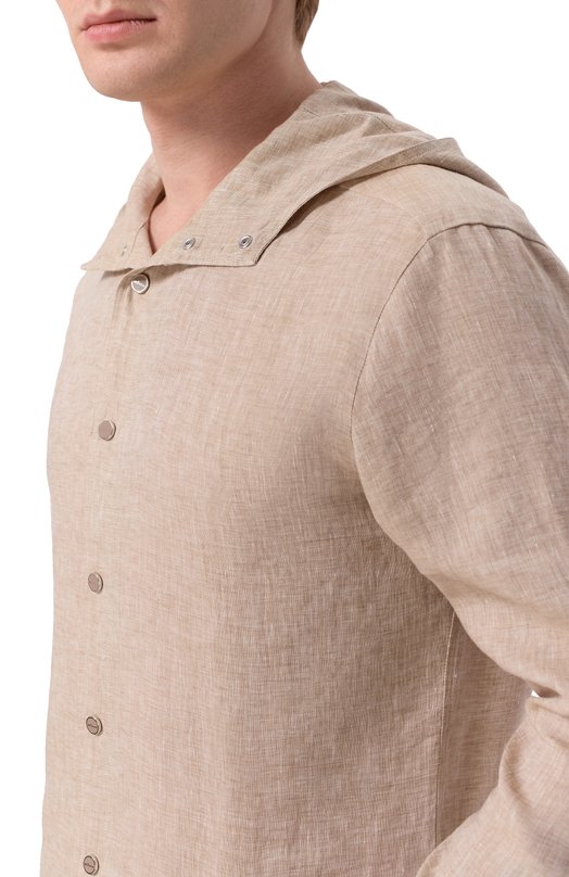 Льняная рубашка Kiton UMCMARH09613 Бежевый  UMCMARH09613 Фото 5