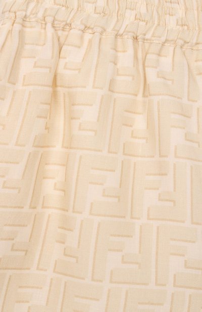 Льняные шорты FENDI бежевого цвета по цене 59950 руб., арт. JUF180/AY8C_001, фото 3 Льняные шорты FENDI, арт. JUF180/AY8C_001, фото 3