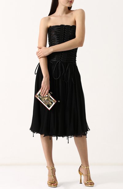 Босоножки keira из металлизированной кожи на фигурном каблуке DOLCE & GABBANA, арт. CR0599/AS586, фото 2