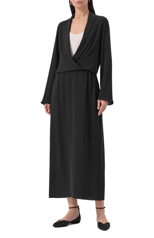 Шелковое платье Giorgio Armani GW001584/AF20134 Чёрный  GW001584/AF20134 Фото 3