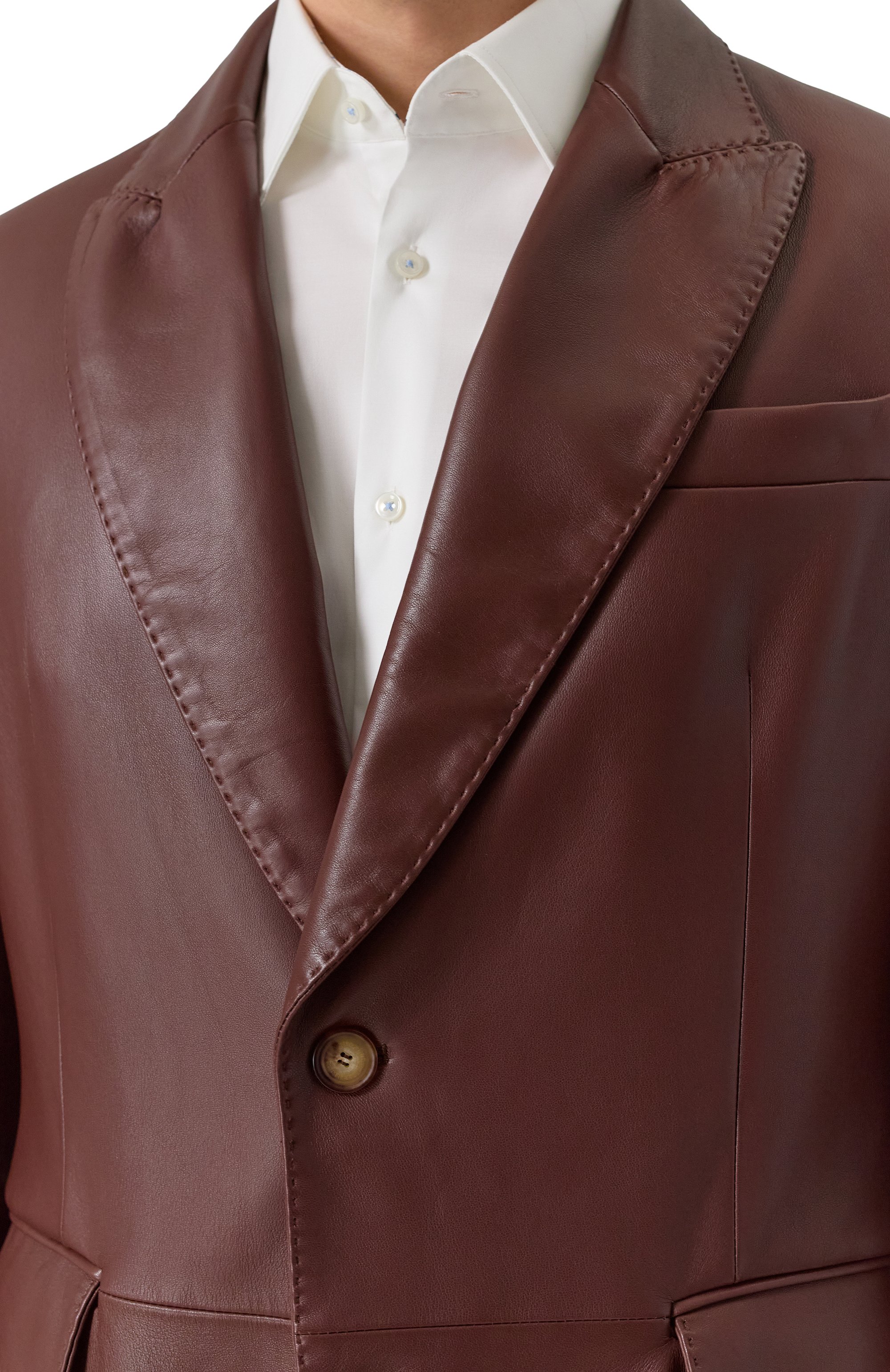 Кожаный пиджак BRUNELLO CUCINELLI, арт. MPSIR2024, фото 8