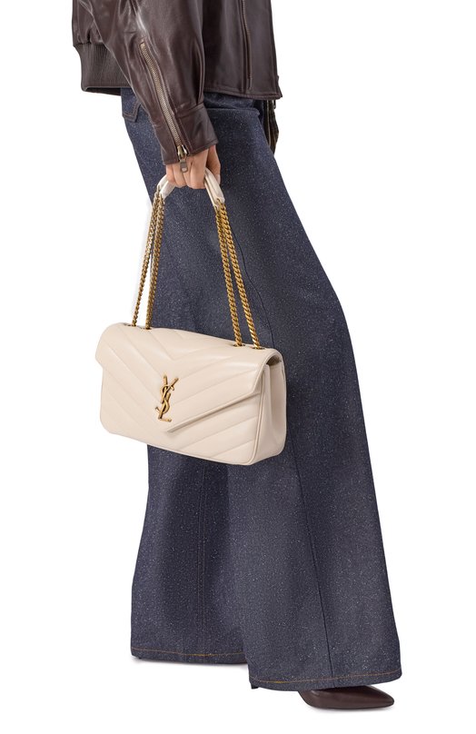 Сумка Loulou medium Saint Laurent 801439/AAEAX Кремовый  801439/AAEAX Фото 2