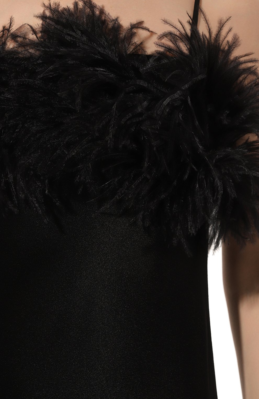 Атласное платье с отделкой перьями ANTONELLI FIRENZE, арт. L6735/794, фото 5