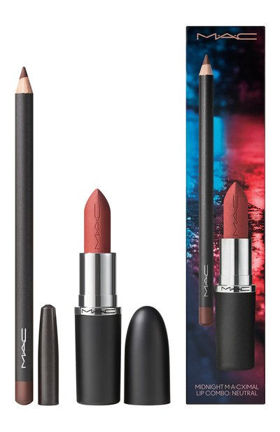 Женские набор midnight macximal lip combo: neutral combination (3,5+1,45g) MAC, арт. S7Z0-01