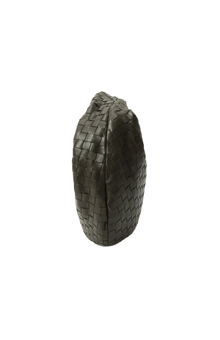 Женская сумка jodie BOTTEGA VENETA хаки цвета, арт. 600261-VCPP0 | Фото 4 (Материал: Натуральная кожа; Размер: large)