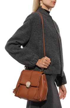 Женская сумка penelope small CHLOÉ коричневого цвета, арт. CHC23US567K15 | Фото 2 (Размер: small; Материал сплава: Проставлено; Драгоценные камни: Проставлено; Материал: Натуральная кожа; Ремень/цепочка: На ремешке)
