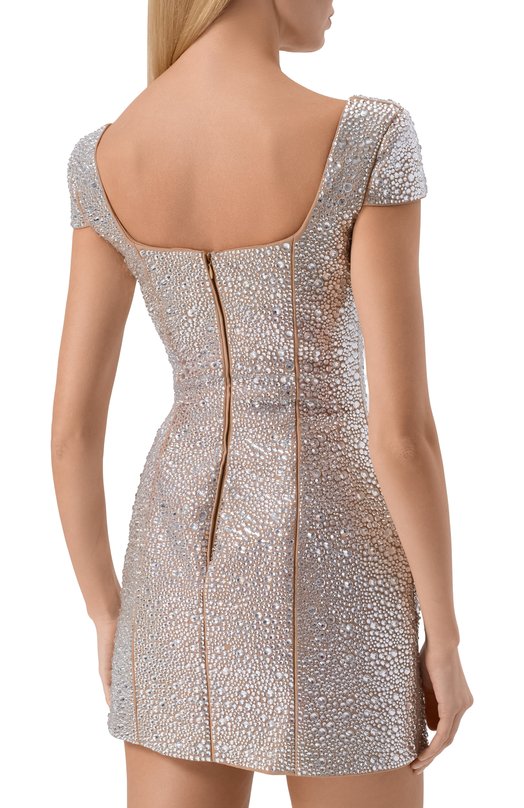 Платье с отделкой стразами Giuseppe di Morabito 05FW2DR499FC 05432A Серебряный  05FW2DR499FC 05432A Фото 4