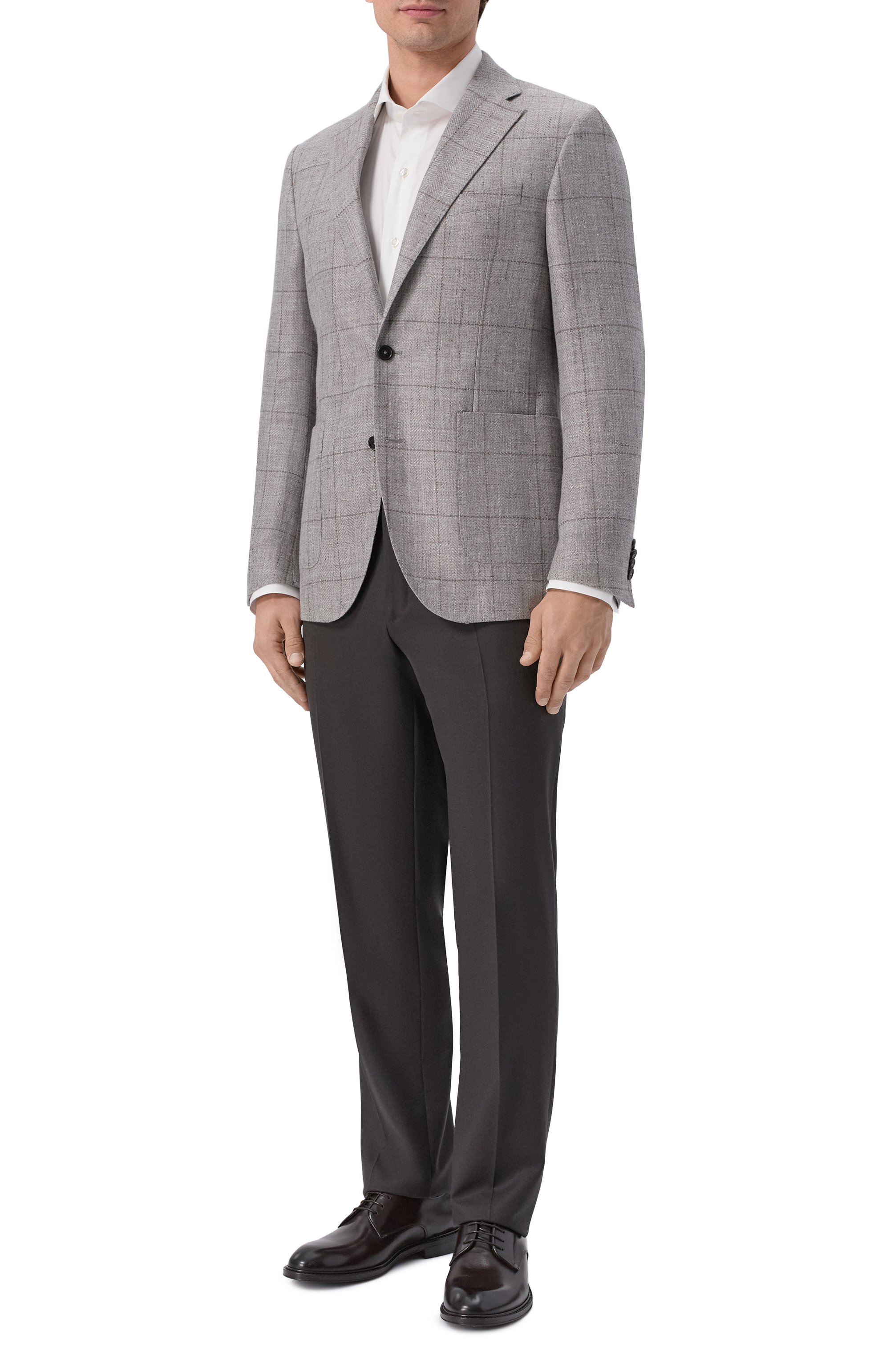 Шерстяные брюки CORNELIANI коричневого цвета по цене 59950 руб., арт. 284L26/2A18111, фото 2 Шерстяные брюки CORNELIANI, арт. 284L26/2A18111, фото 2